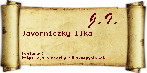 Javorniczky Ilka névjegykártya